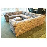 Vintage Conversation Sofa with Ottoman / Vintage Modular Sectional Sofa