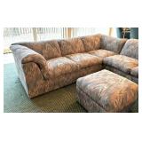 Vintage Conversation Sofa with Ottoman / Vintage Modular Sectional Sofa