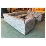 Vintage Conversation Sofa with Ottoman / Vintage Modular Sectional Sofa