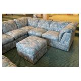Vintage Conversation Sofa with Ottoman / Vintage Modular Sectional Sofa