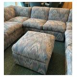 Vintage Conversation Sofa with Ottoman / Vintage Modular Sectional Sofa