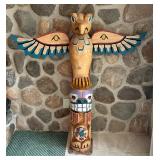 Hand Carved Wooden Totem Pole