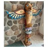 Hand Carved Wooden Totem Pole