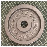 Two Standard 25 Pound Weights