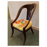 Charming Vintage Mahogany Spoon Chair