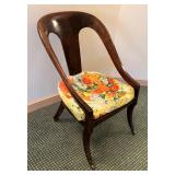 Charming Vintage Mahogany Spoon Chair