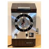 Vintage 1970s Sony 7FC-89W Alarm Clock Transistor Radio
