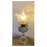 Vintage Cathedral Glass Lamp
