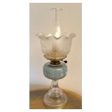 Vintage Cathedral Glass Lamp
