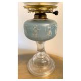 Vintage Cathedral Glass Lamp