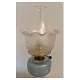 Vintage Cathedral Glass Lamp