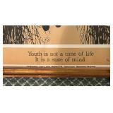 "Youth is Not a Time of Life It is a State of Mind" Print by S. Ullman