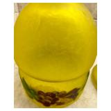 Bright Frosted Glass Topped Hand Painted Petite Lamp