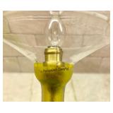 Bright Frosted Glass Topped Hand Painted Petite Lamp