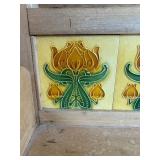 Beautiful Vintage Pine Wash Stand / Console Table Tile Back