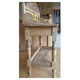 Beautiful Vintage Pine Wash Stand / Console Table Tile Back