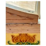 Beautiful Vintage Pine Wash Stand / Console Table Tile Back