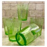 Five Vintage Victorian Juice Glasses