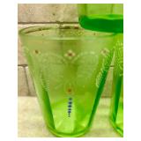 Five Vintage Victorian Juice Glasses