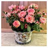 Beautiful Vintage Porcelain Wong Lee Planter with Crackle Finish