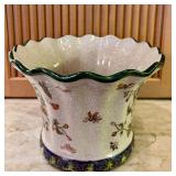Beautiful Vintage Porcelain Wong Lee Planter with Crackle Finish