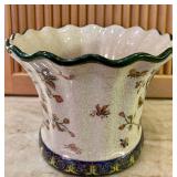 Beautiful Vintage Porcelain Wong Lee Planter with Crackle Finish