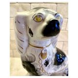 Antique Black and White Staffordshire Spaniel