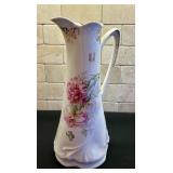 Beautiful Vintage Floral Pitcher