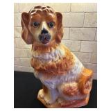Vintage Staffordshire King Charles Spaniel Dog, Russet White