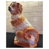 Vintage Staffordshire King Charles Spaniel Dog, Russet White