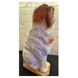 Vintage Staffordshire King Charles Spaniel Dog, Russet White