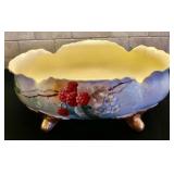 Beautiful Vintage Hand Painted Footed Footed Bowl