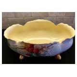 Beautiful Vintage Hand Painted Footed Footed Bowl