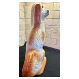 Vintage Staffordshire Pottery Spaniel Figurine with Glass Eyes