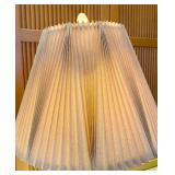 Original 60s Rembrandt Masterpiece Brass Table Lamp with Original Pleated Shade