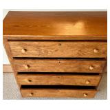 Vintage Solid Wood Handmade Four Drawer Chest of Drawers