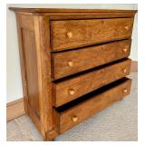 Vintage Solid Wood Handmade Four Drawer Chest of Drawers