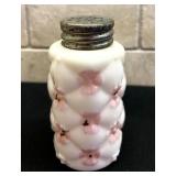 Assorted Antique Pink Glass Salt and Pepper Shakers