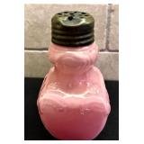 Assorted Antique Pink Glass Salt and Pepper Shakers