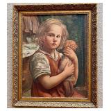 Original Framed Signed Oil on Canvas Portrait Panting