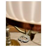 Vintage Double Globe Milk Glass Student Lamp