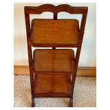 Vintage Art Deco Oak Folding Cake Stand / Shelves