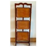 Vintage Art Deco Oak Folding Cake Stand / Shelves