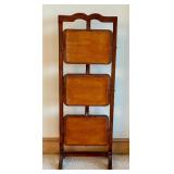 Vintage Art Deco Oak Folding Cake Stand / Shelves