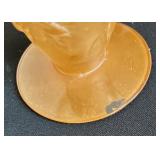 Set of Six Vintage Embossed Fruit Motif Footed Tumblers