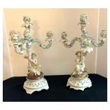 Pair of Vintage Victorian Candle Holders
