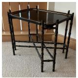 Mid-Century Chinoiserie Faux Bamboo Tray Table by Baker Furniture