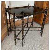 Mid-Century Chinoiserie Faux Bamboo Tray Table by Baker Furniture
