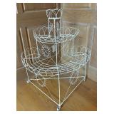 Vintage Wire Three Tiered Plant Stand