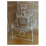 Vintage Wire Three Tiered Plant Stand